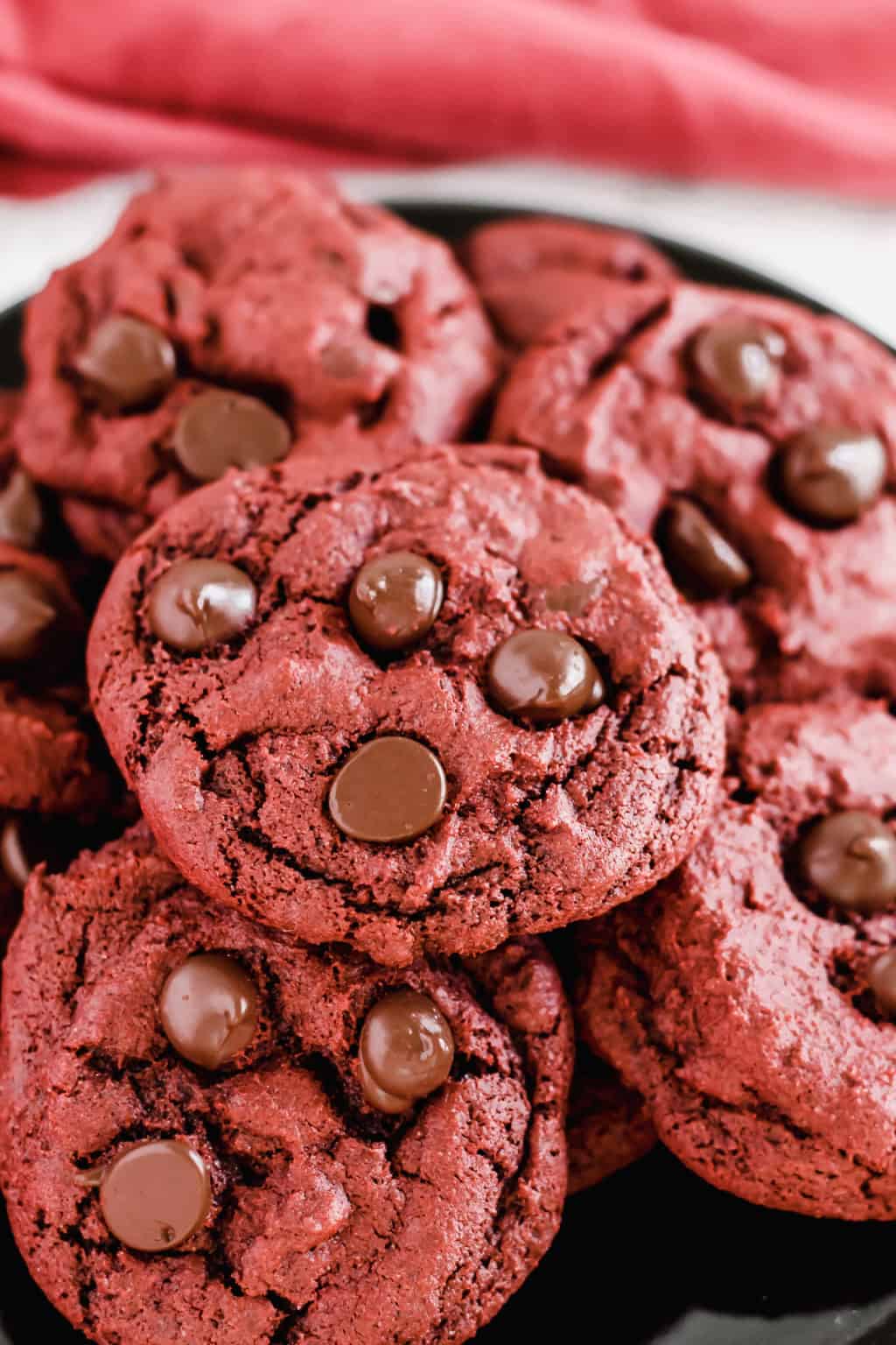 Red Velvet Chocolate Chip Cookies (gluten-free, dairy-free option ...