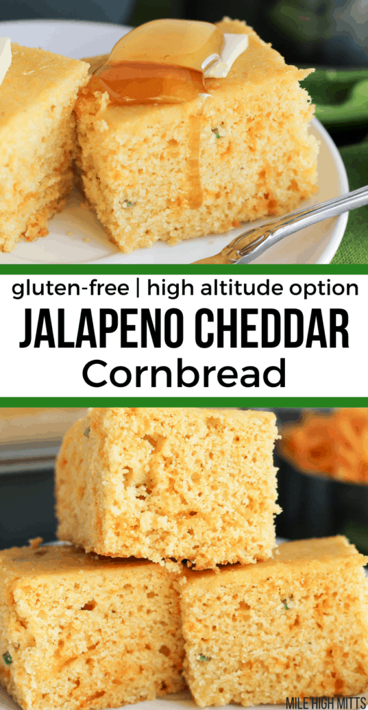 Cheddar Jalapeno Cornbread (gluten-free, high altitude option) - Mile ...