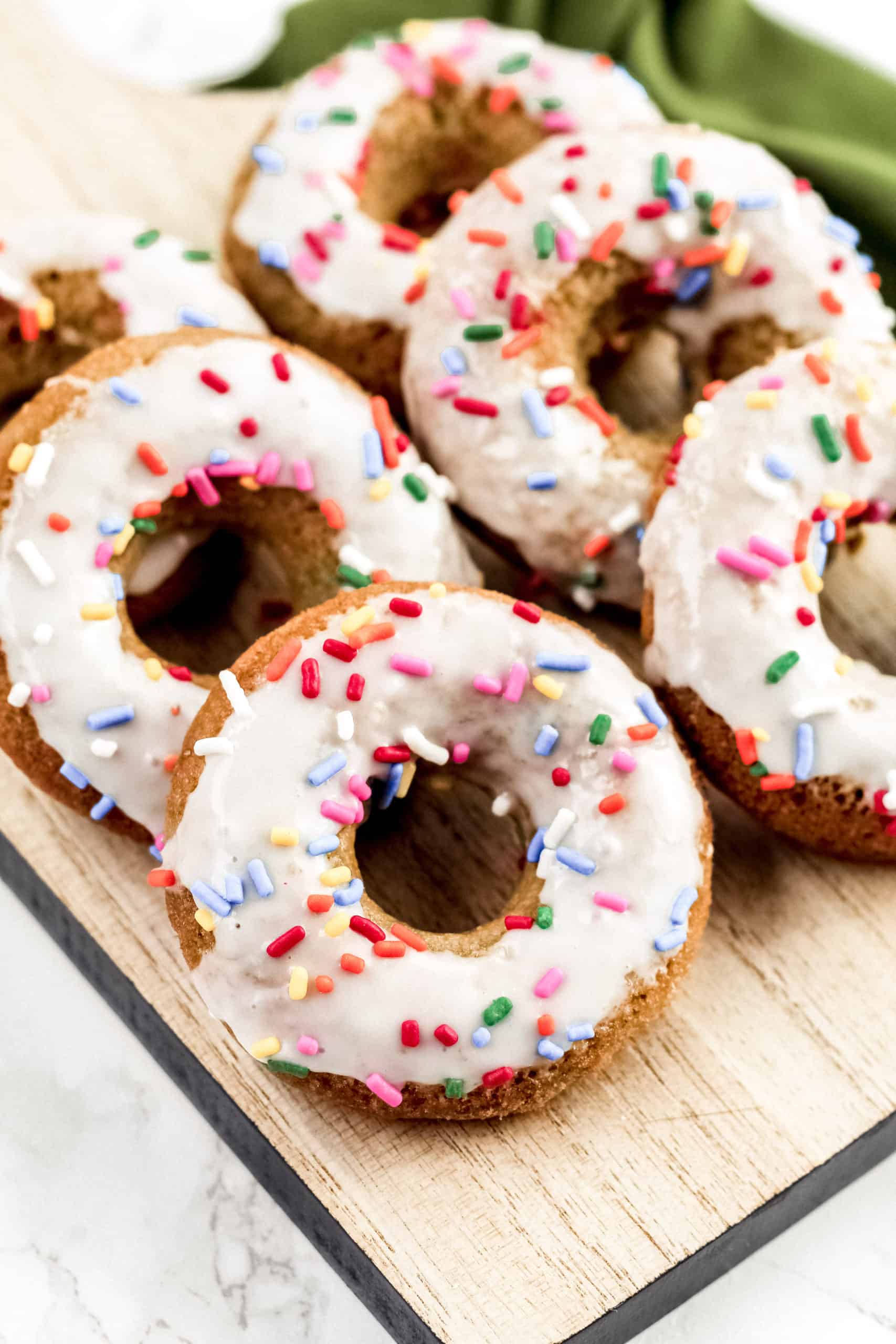 Healthy Vanilla Donuts (gluten-free, baked) - Mile High Mitts