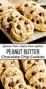 Peanut Butter Chocolate Chip Cookies (gluten-free, dairy-free option ...